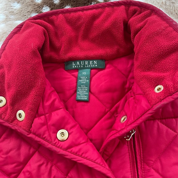 Red quilted Ralph Lauren jacket - Picture 2 of 3